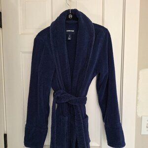 W's Lands End navy cotton robe